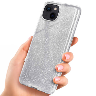ONEFLOW Glitter Case iPhone 15 mit Glitzer Look – Sparkle-Silver ONEFLOW Glitter Case iPhone 15 mit Glitzer Look – Sparkle-Silver