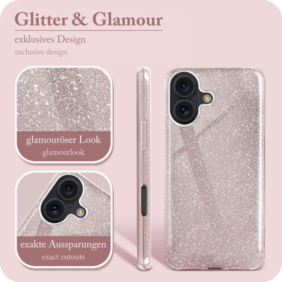 ONEFLOW Glitter Case iPhone 16 Plus mit Glitzer Look – Weiteres Produktbild 2