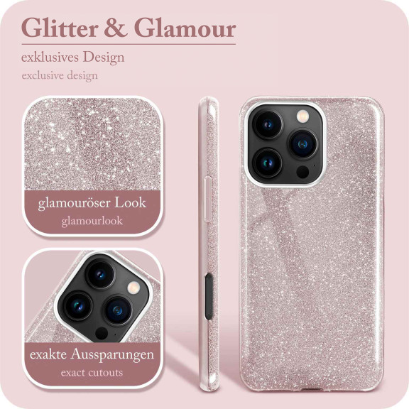 ONEFLOW Glitter Case iPhone 16 Pro Max mit Glitzer Look – Weiteres Produktbild 2