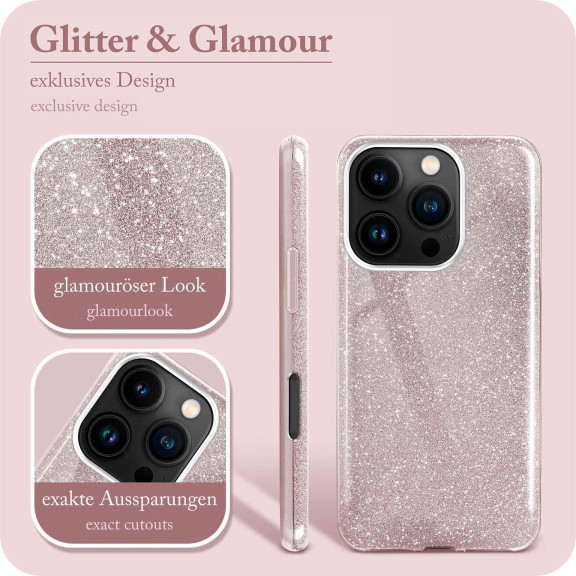 ONEFLOW Glitter Case iPhone 16 Pro mit Glitzer Look – Weiteres Produktbild 2
