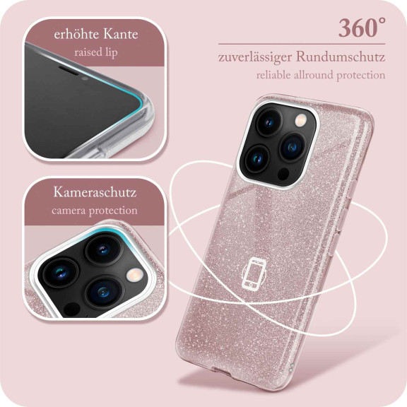 ONEFLOW Glitter Case iPhone 16 Pro mit Glitzer Look – Weiteres Produktbild 5