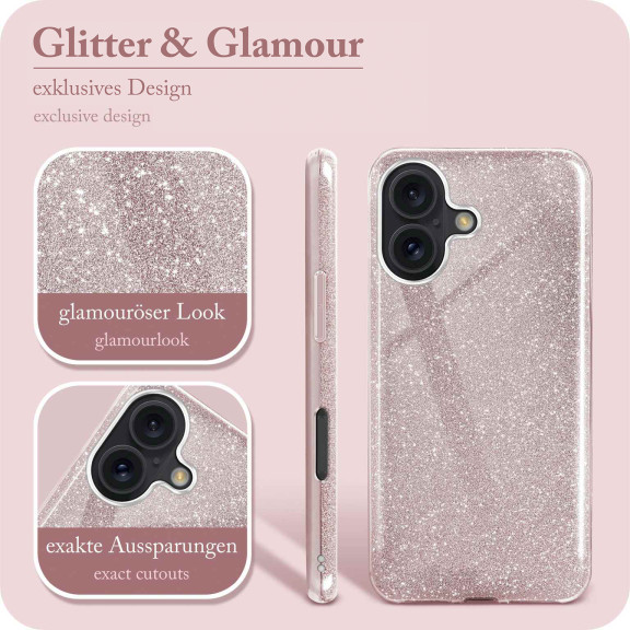 ONEFLOW Glitter Case iPhone 16 mit Glitzer Look – Weiteres Produktbild 2