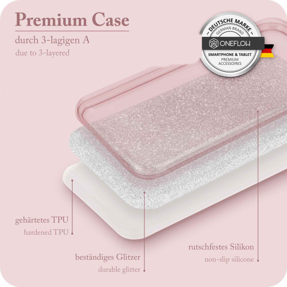ONEFLOW Glitter Case iPhone 17 Pro Max mit Glitzer Look – Weiteres Produktbild 3