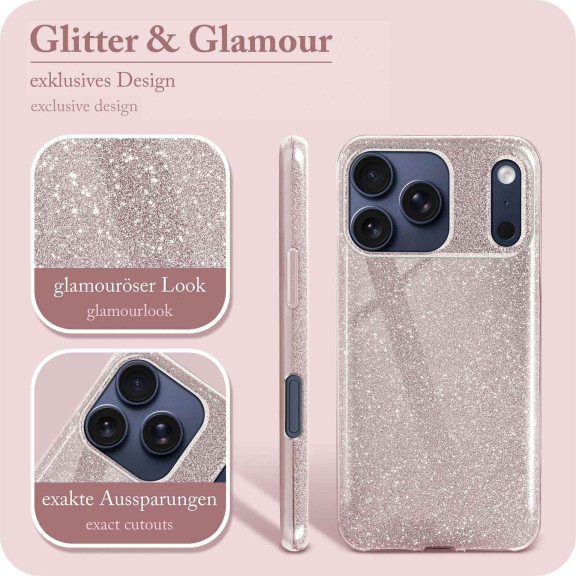 ONEFLOW Glitter Case iPhone 18 Pro Max mit Glitzer Look – Weiteres Produktbild 2