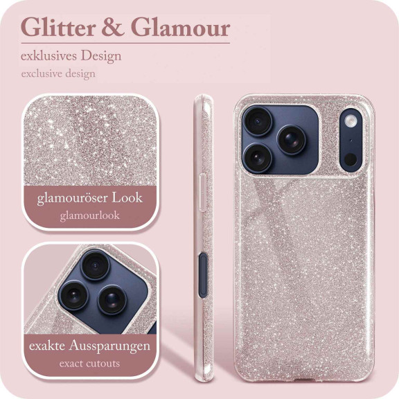 ONEFLOW Glitter Case iPhone 18 Pro mit Glitzer Look – Weiteres Produktbild 2
