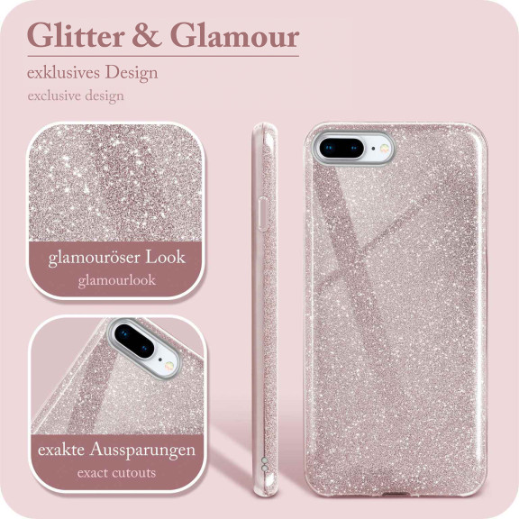 ONEFLOW Glitter Case iPhone 7 Plus mit Glitzer Look – Weiteres Produktbild 2