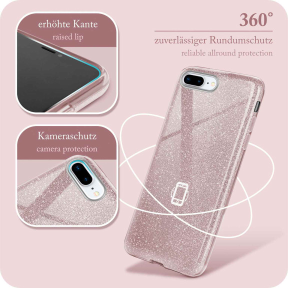 ONEFLOW Glitter Case iPhone 7 Plus mit Glitzer Look – Weiteres Produktbild 5
