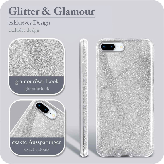 ONEFLOW Glitter Case iPhone 8 Plus mit Glitzer Look – Weiteres Produktbild 2