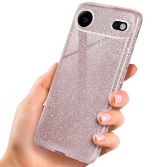 ONEFLOW Glitter Case iPhone Air mit Glitzer Look – Gloss - Rosé