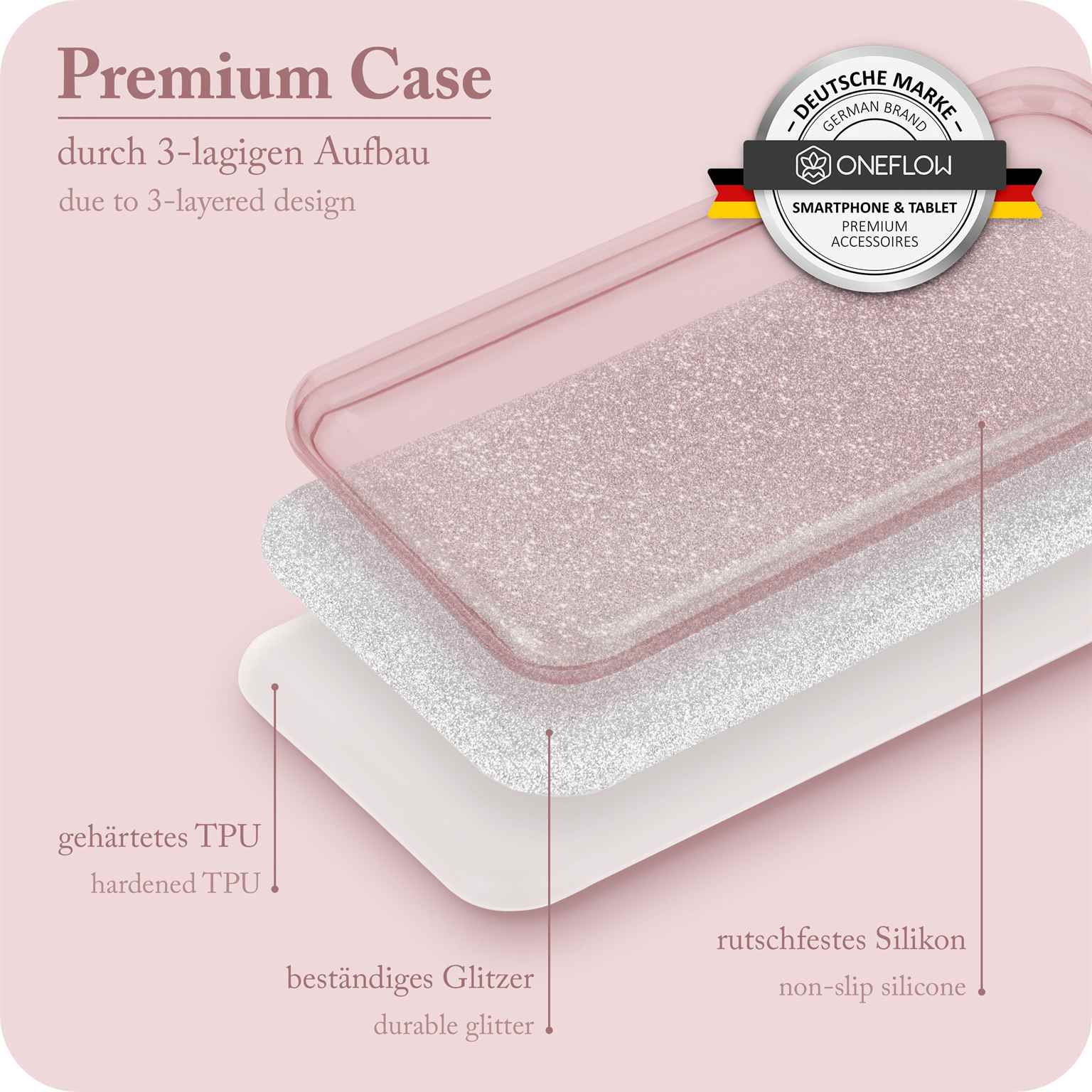 ONEFLOW Glitter Case iPhone Air mit Glitzer Look – Weiteres Produktbild 3