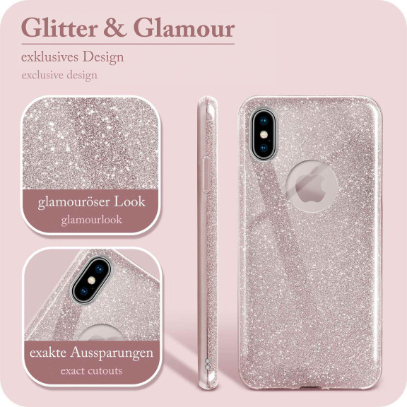 ONEFLOW Glitter Case iPhone X mit Glitzer Look – Weiteres Produktbild 2