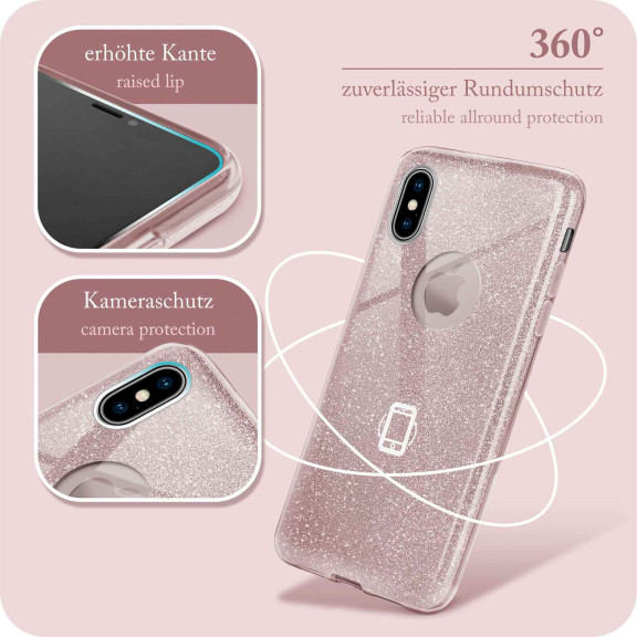 ONEFLOW Glitter Case iPhone X mit Glitzer Look – Weiteres Produktbild 5
