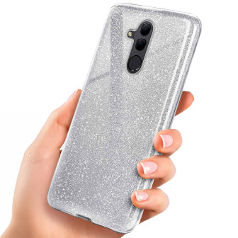 ONEFLOW ONEFLOW Glitter Case Huawei Mate 20 Lite mit Glitzer Look – Sparkle-Silver