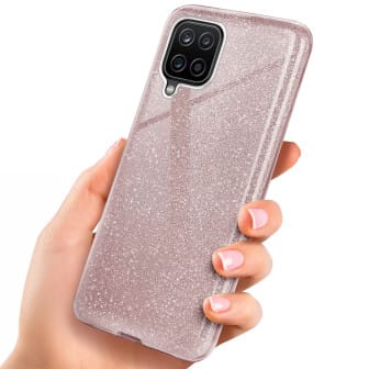 ONEFLOW ONEFLOW Glitter Case Samsung Galaxy A12 mit Glitzer Look – Gloss-Rosé