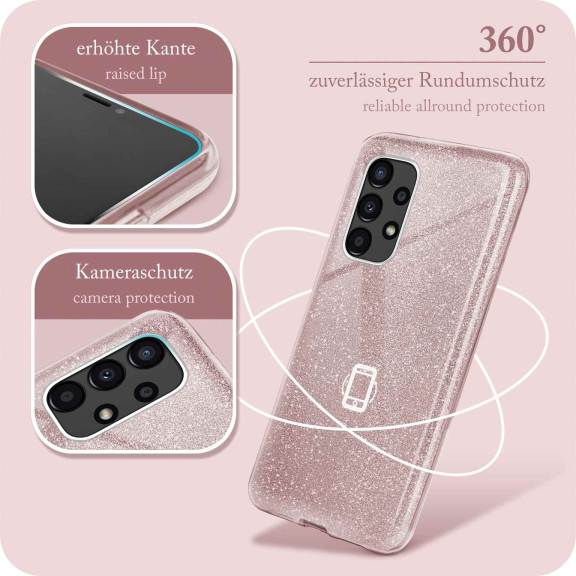 ONEFLOW Glitter Case Samsung Galaxy A13 (4G) mit Glitzer Look – Weiteres Produktbild 5