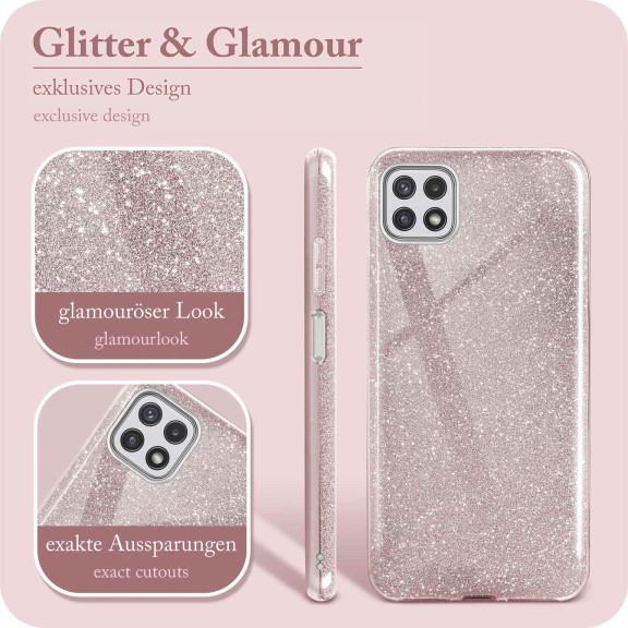 ONEFLOW Glitter Case Samsung Galaxy A22 5G mit Glitzer Look – Weiteres Produktbild 2