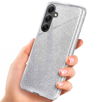 ONEFLOW Glitter Case Samsung Galaxy A34 5G mit Glitzer Look – Sparkle-Silver