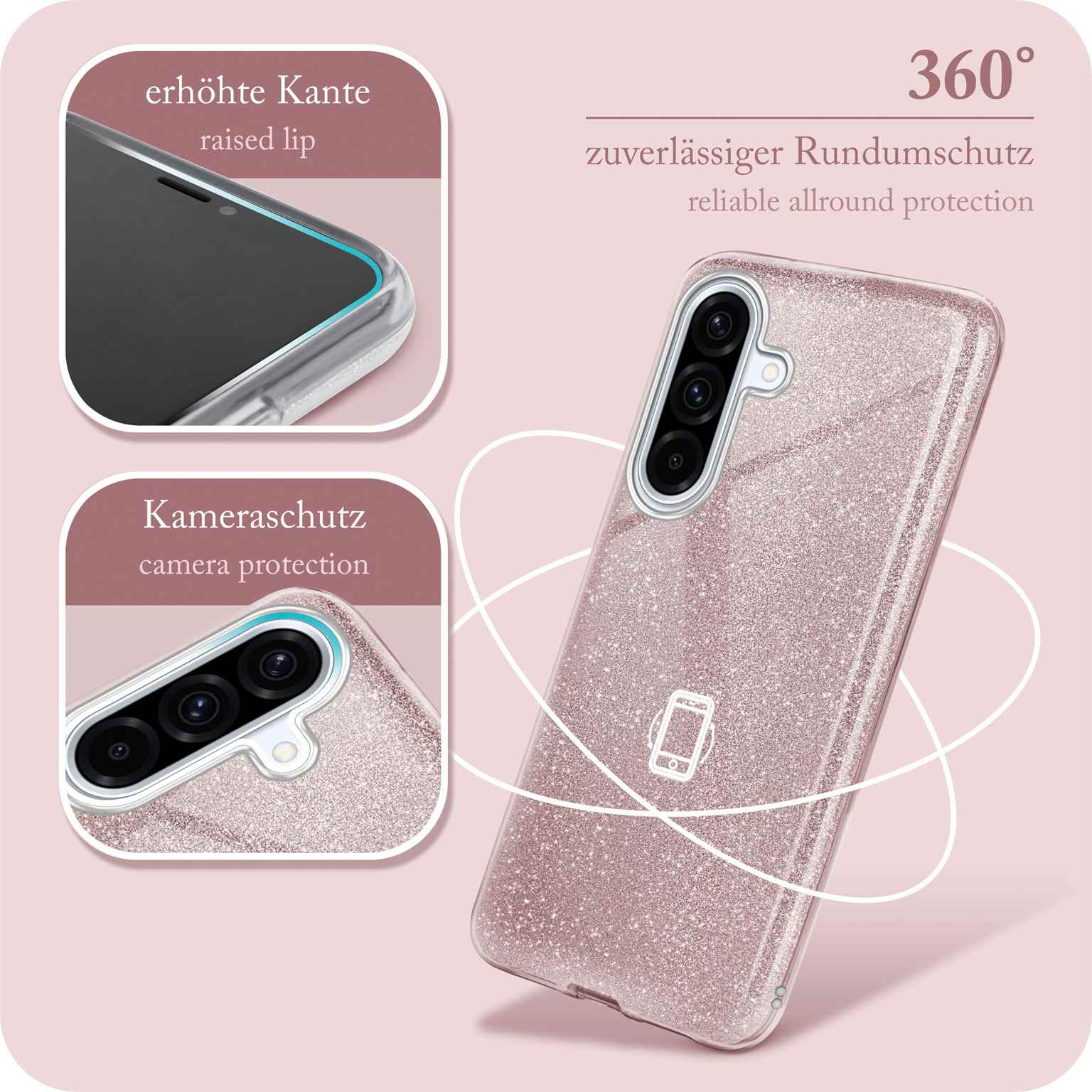 ONEFLOW Glitter Case Samsung Galaxy A36 5G mit Glitzer Look – Weiteres Produktbild 5