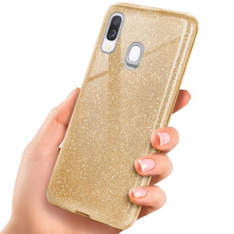 ONEFLOW Glitter Case Samsung Galaxy A40 mit Glitzer Look – Shine-Gold ONEFLOW Glitter Case Samsung Galaxy A40 mit Glitzer Look – Shine-Gold