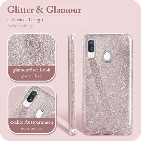 ONEFLOW Glitter Case Samsung Galaxy A40 mit Glitzer Look – Weiteres Produktbild 2