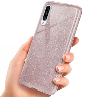 ONEFLOW Glitter Case Samsung Galaxy A50 mit Glitzer Look – Gloss-Rosé