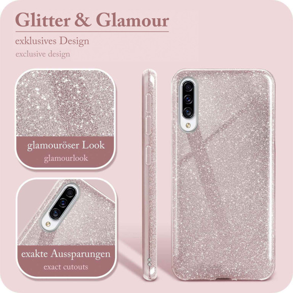 ONEFLOW Glitter Case Samsung Galaxy A50 mit Glitzer Look – Weiteres Produktbild 2