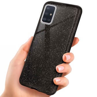 ONEFLOW ONEFLOW Glitter Case Samsung Galaxy A51 mit Glitzer Look – Glamour-Black