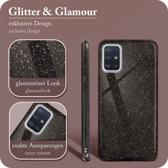 ONEFLOW Glitter Case Samsung Galaxy A51 mit Glitzer Look – Weiteres Produktbild 2
