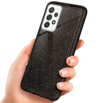 ONEFLOW Glitter Case Samsung Galaxy A52s 5G mit Glitzer Look – Glamour-Black