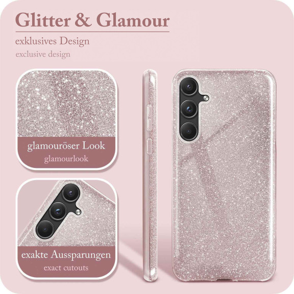 ONEFLOW Glitter Case Samsung Galaxy A55 5G mit Glitzer Look – Weiteres Produktbild 2