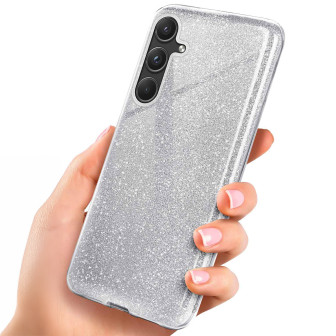 ONEFLOW Glitter Case Samsung Galaxy A55 5G mit Glitzer Look – Sparkle-Silver