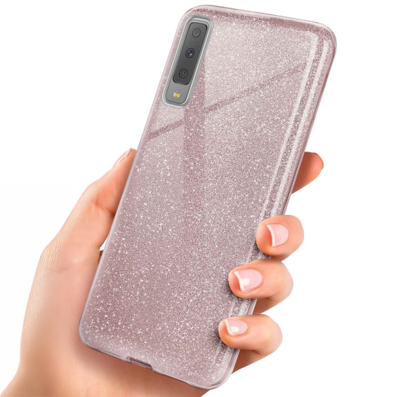 ONEFLOW Glitter Case Samsung Galaxy A7 (2018) mit Glitzer Look – Weiteres Produktbild 1