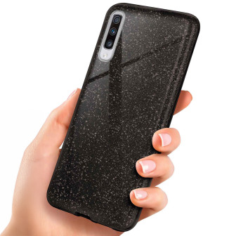 ONEFLOW Glitter Case Samsung Galaxy A70 mit Glitzer Look – Glamour-Black ONEFLOW Glitter Case Samsung Galaxy A70 mit Glitzer Look – Glamour-Black