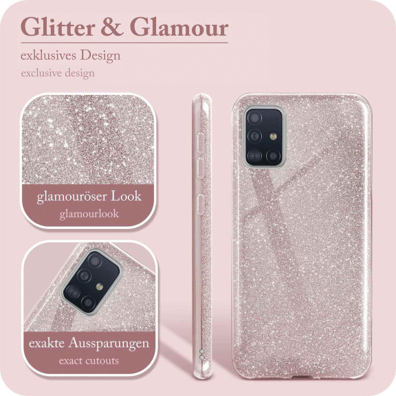 ONEFLOW Glitter Case Samsung Galaxy A71 mit Glitzer Look – Weiteres Produktbild 2