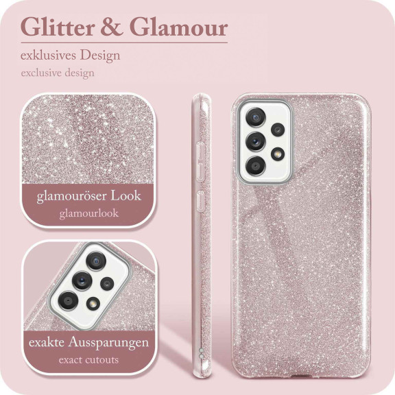 ONEFLOW Glitter Case Samsung Galaxy A72 5G mit Glitzer Look – Weiteres Produktbild 2