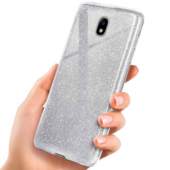 ONEFLOW Glitter Case Samsung Galaxy J5 (2017) mit Glitzer Look – Sparkle-Silver ONEFLOW Glitter Case Samsung Galaxy J5 (2017) mit Glitzer Look – Sparkle-Silver