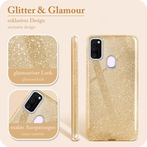ONEFLOW Glitter Case Samsung Galaxy M30s mit Glitzer Look – Weiteres Produktbild 2