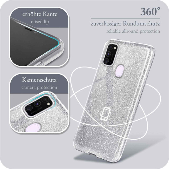 ONEFLOW Glitter Case Samsung Galaxy M30s mit Glitzer Look – Weiteres Produktbild 5