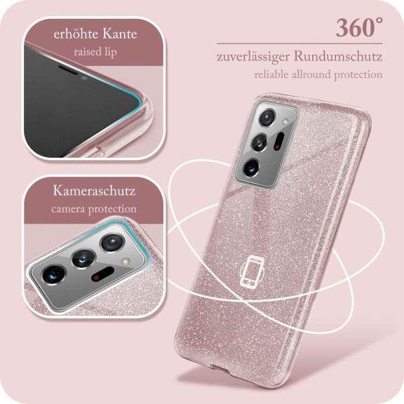 ONEFLOW Glitter Case Samsung Galaxy Note 20 Ultra 5G mit Glitzer Look – Weiteres Produktbild 5