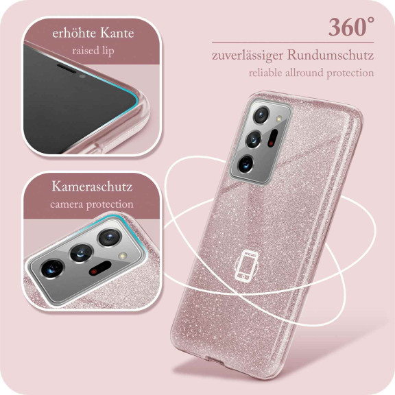 ONEFLOW Glitter Case Samsung Galaxy Note 20 mit Glitzer Look – Weiteres Produktbild 5