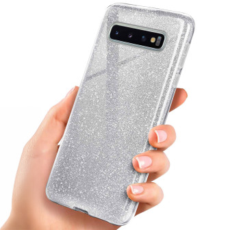 ONEFLOW Glitter Case Samsung Galaxy S10 Plus mit Glitzer Look – Sparkle-Silver ONEFLOW Glitter Case Samsung Galaxy S10 Plus mit Glitzer Look – Sparkle-Silver