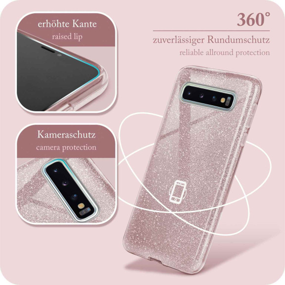 ONEFLOW Glitter Case Samsung Galaxy S10 mit Glitzer Look – Weiteres Produktbild 5