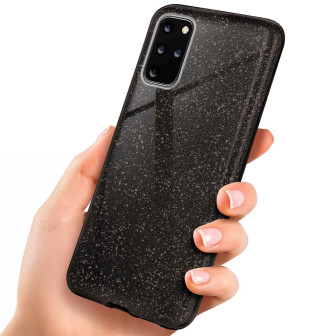 ONEFLOW Glitter Case Samsung Galaxy S20 Plus 5G mit Glitzer Look – Glamour-Black