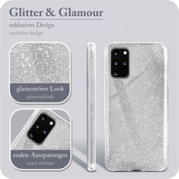 ONEFLOW Glitter Case Samsung Galaxy S20 Plus 5G mit Glitzer Look – Weiteres Produktbild 2