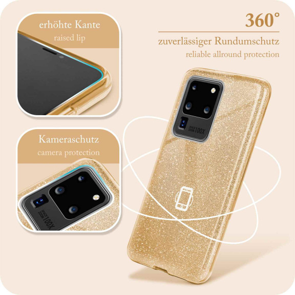 ONEFLOW Glitter Case Samsung Galaxy S20 Ultra mit Glitzer Look – Weiteres Produktbild 5