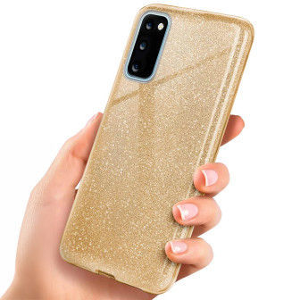 ONEFLOW Glitter Case Samsung Galaxy S20 5G mit Glitzer Look – Shine-Gold ONEFLOW Glitter Case Samsung Galaxy S20 5G mit Glitzer Look – Shine-Gold