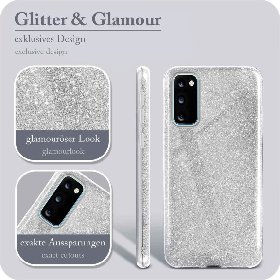 ONEFLOW Glitter Case Samsung Galaxy S20 5G mit Glitzer Look – Weiteres Produktbild 2