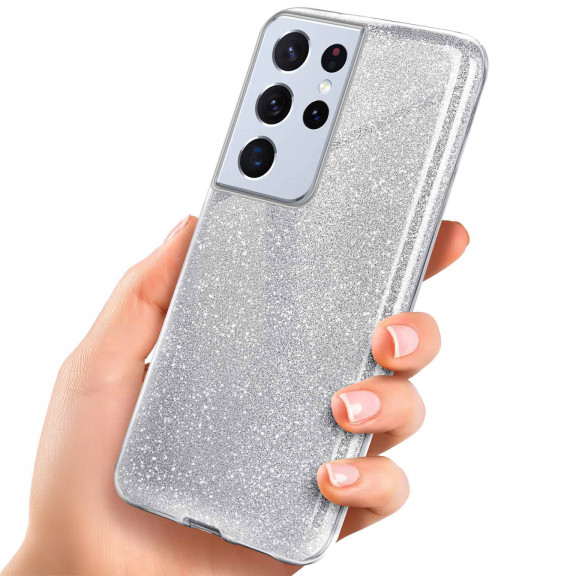 ONEFLOW Glitter Case Samsung Galaxy S21 Ultra mit Glitzer Look – Weiteres Produktbild 1