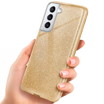 ONEFLOW Glitter Case Samsung Galaxy S21 mit Glitzer Look – Shine-Gold ONEFLOW Glitter Case Samsung Galaxy S21 mit Glitzer Look – Shine-Gold