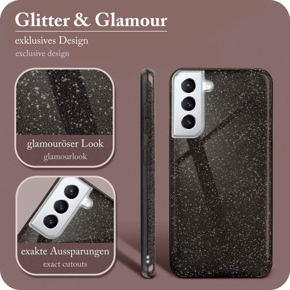 ONEFLOW Glitter Case Samsung Galaxy S21 mit Glitzer Look – Weiteres Produktbild 2